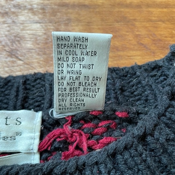 Vintage Patchwork Hand Knit Sweater - Picture 6 of 10